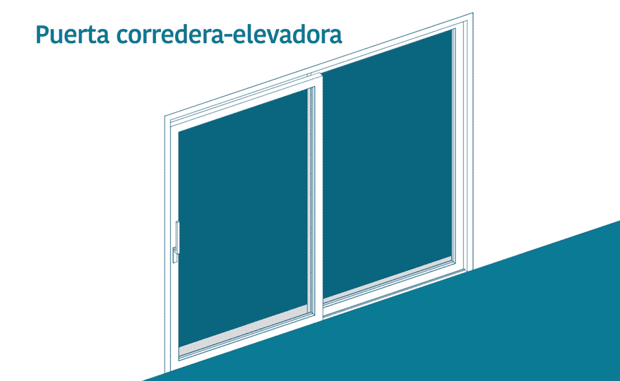 Puerta corredera elevadora